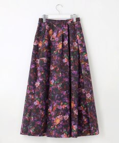 自由区 【カトリエムブーケ】フラワープリントフレアスカート
