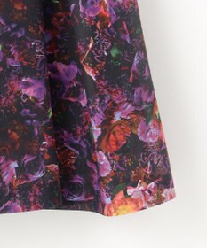 自由区 【カトリエムブーケ】フラワープリントフレアスカート