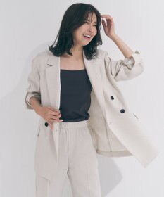 UNFILO 【セットアップ着用可】TENNEN TOUCH ダブルブレスト ジャケット ベージュ