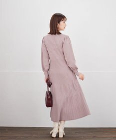 Tiaclasse リブニットパフスリーブワンピース