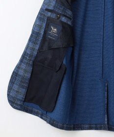 JOSEPH ABBOUD 【イタリア素材/軽量/ストレッチ】サマーツィード ジャージー プリント ジャケット