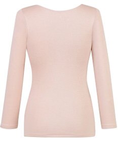 Wing あったかインナー 綿混素材 裏起毛(肌側) よく伸びる素材 ストレッチ性 【ラクのびサーモ】 保温性 8分袖 長袖 秋 冬 EL6812 ウイング／ワコール