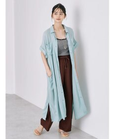 AMERICAN HOLIC 楊柳Ｗポケット開襟ワンピース