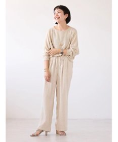 AMERICAN HOLIC 接触冷感リネンブレンドワイドパンツ