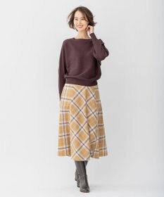 自由区 【洗える/セット可】レーヨンストレッチ ドルマンスリーブニット