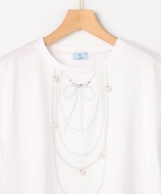 組曲 S 【先行予約・WEB限定】トロンプルイユ パールネックレスＴシャツ