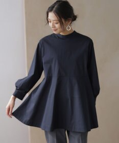 組曲 S 【前後着用可】コンパクトシャーティング チュニックブラウス