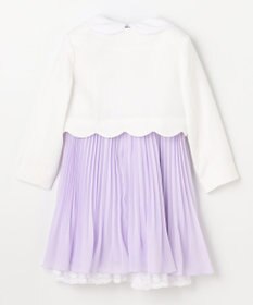 ANY KIDS 【2点セット】リボンボレロジャケット+シフォンプリーツ ワンピース