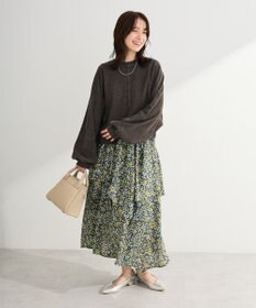 Green Parks 花柄イレヘムボリュームスカート