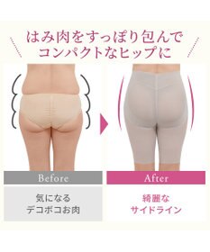 BRADELIS New York 【BRADELIS NewYork peace】綿混楽々ソフトガードル24 お尻周りをスッキリ補整 クロッチ付きで一枚ばき可能 ガードルショーツ