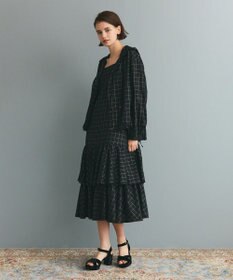 GRACE CONTINENTAL ラメチェックキャミドレス