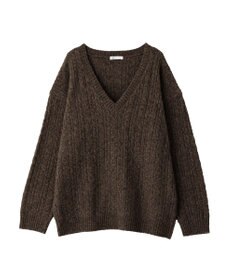 CRAFT STANDARD BOUTIQUE 起毛ケーブルVニットネックニットプルオーバー
