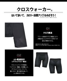 WACOAL MEN 【クロスウォーカー】 はいて歩いて、カロリー消費アップ ムレ軽減設計 ロング丈 前開き WX5014 /ワコールメン