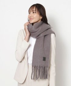 MOONBAT 【WEB限定】FURLA ウール混シャギー無地マフラー/幅40cm