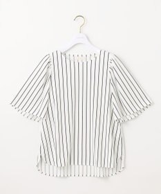 ANY SIS 【接触冷感・吸水速乾・UVケア】エアリードレープスムース フレア袖 ブラウス