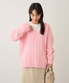 CRAFT STANDARD BOUTIQUE 起毛ケーブルVニットネックニットプルオーバー