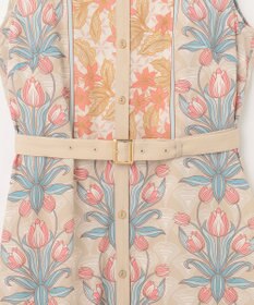 GRACE CONTINENTAL サラサストライププリントワンピース