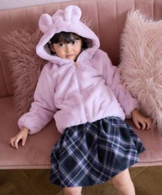 ANY KIDS アニマル耳 フェイクファー ブルゾン