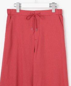 J.PRESS LADIES L 【WEB限定・人気素材・セットアップ対応】セルロースリネンストレッチ ワイドストレート パンツ