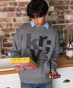 WEGO 【ユニセックス着用ITEM/SMLサイズ展開】ジャガードグラフィックプルオーバー