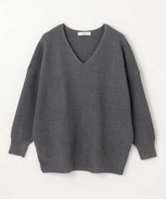 ANY 【洗濯機可】Ｖネックラメガーターニット