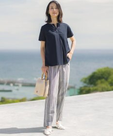 J.PRESS LADIES L プレーティングジャージー チュニック丈 カットソー