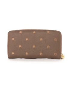 UNBILLION ペルケ perche / 牛革ドット刺繍ラウンド長財布