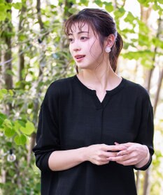 Tiaclasse 【洗える】キーネックニットチュニック