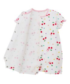 MIKI HOUSE HOT BISCUITS 【70-80cm】キャビット×さくらんぼ 総柄ショートオール