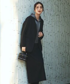 ICB 【洗える】サテンボンディング ジップアップパーカー