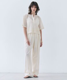 BEIGE， NIGELLA / 異素材MIXコットンレースブラウス