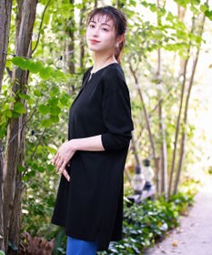 Tiaclasse 【洗える】キーネックニットチュニック