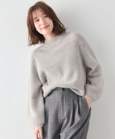 ANY ラムウールフェザーコンビプルオーバー