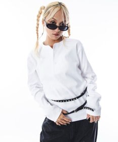 WEGO 【ユニセックス着用ITEM】コンパクトフィットリブヘンリーネックT（LS）