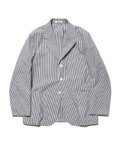 J.PRESS MEN 【J.PRESS ORIGINALS】Silk Seersucker 3B Sack Jacket / Japan Made ネイビー系1