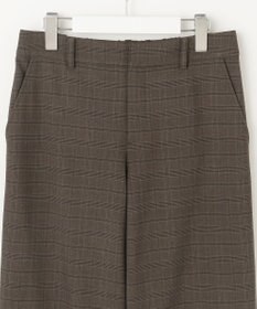 J.PRESS LADIES L 【洗える】T/Rアルガンシルクチェック ワイド パンツ