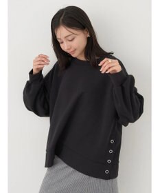 earth music&ecology サイドボタンダンボールプルオーバー