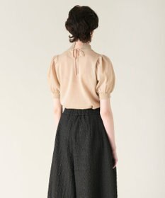 GRACE CONTINENTAL ラメシアーパフニットトップ