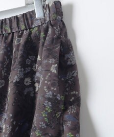 自由区 【セットアップ対応・洗える】ボタニカルフラワープリントティアード スカート