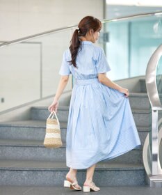 Tiaclasse 【洗える】フレアスリーブシャツワンピース