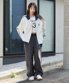 WEGO 【ユニセックス着用ITEM】ライントラックニットジャケット
