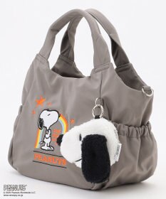 Y'SACCS SNOOPYデザイン サイドギャザー2wayトート　Sサイズ(レインボー）