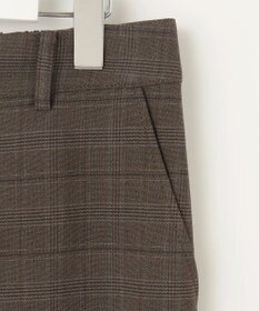 J.PRESS LADIES L 【洗える】T/Rアルガンシルクチェック ワイド パンツ