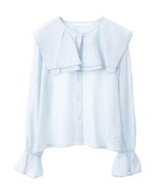 earth music&ecology ２ＷＡＹスクエアラッフルカラーブラウス