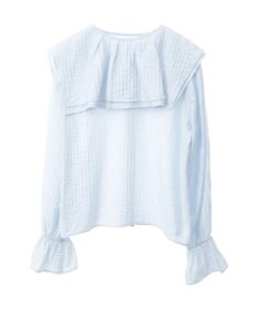 earth music&ecology ２ＷＡＹスクエアラッフルカラーブラウス