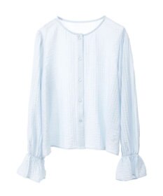 earth music&ecology ２ＷＡＹスクエアラッフルカラーブラウス