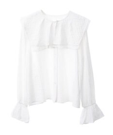 earth music&ecology ２ＷＡＹスクエアラッフルカラーブラウス