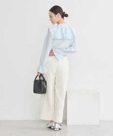 earth music&ecology ２ＷＡＹスクエアラッフルカラーブラウス