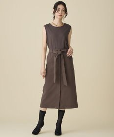 自由区 L ブラッシュドコットンサテンナロー スカート