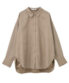 Green Parks シルキータッチストライプシャツ